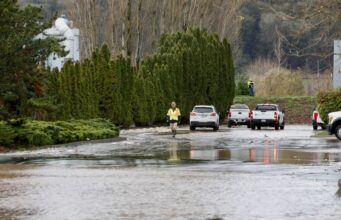 Um motorista foi encontrado morto em um carro submerso perto de Seattle. Depois de uma semana de fortes chuvas e inundações.