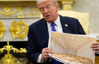 Trump: O novo salão de baile da Casa Branca terá telhado pintado