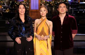 Ariana Grande co-apresenta com a convidada musical Cher