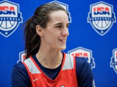 Caitlin Clark chocada com o momento viral pré-jogo de Steph Curry