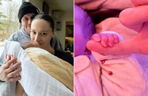 Pete Davidson e Elsie Hewitt dão as boas-vindas à menina