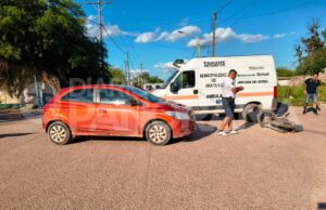 Acidente grave em Anatoya: um motociclista ficou ferido e foi levado às pressas para o hospital.
