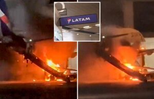 Passageiros em pânico fogem de avião após incêndio em aeroporto brasileiro engolir fumaça
