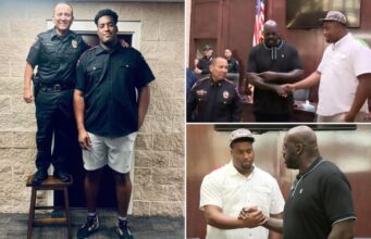 O ícone da NBA, Shaquille O’Neal, ajuda a polícia a recrutar Jordan Wilmore, que falhou em seu sonho de se tornar o policial mais graduado do Texas por um ponto