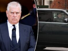 Andrew retorna à vida pública por ocasião do batizado de sua neta