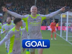 O cruzamento perfeito de Nunes foi cabeceado por Haaland para abrir o placar para o Man City!