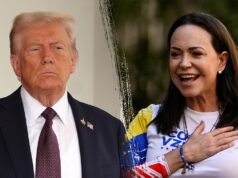 A líder venezuelana Maria Corina Machado credita a Trump o apoio à democracia