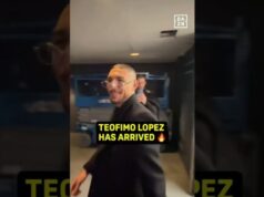 Teofimo Lopez chega – Notícia do encaixotamento