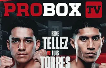 27 de fevereiro Renee Tellez-Louis Torres no Texas no Pro Box TV Show em 27 de fevereiro