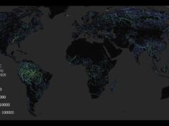 Em 29 de janeiro de 2025, o satélite observou o fluxo do rio ao redor do mundo.