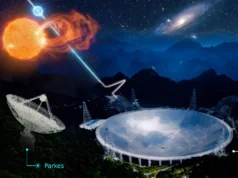 Um sinal repentino revela o parceiro oculto por trás das rápidas rajadas de rádio