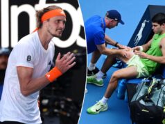 Alex Zverev irritado com as decisões de Carlos Alcaraz no Aberto da Austrália