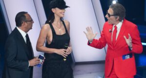 Sanremo, o melhor e o pior da terceira noite: o show Pantani-Lapo e a mais bela estátua de Irina Shayk