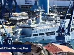 O canhão naval de 155 mm da China foi avistado em um navio de teste, sinalizando um aumento emergente da força de desembarque.