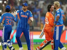 Copa do Mundo T20: Abhishek Sharma expulso por 0 enquanto a Índia conquista a vitória de 17 corridas para permanecer invicta na fase de grupos