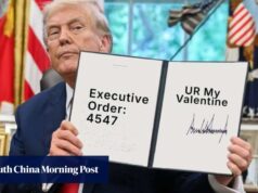 Os cartões do Dia dos Namorados de Trump incluem Maduro, Groenlândia e gabar-se.