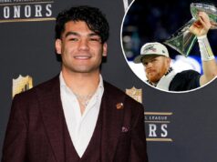 Puka Nacua postou ‘Sam Darnold’ em uma estranha legenda do Super Bowl