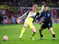 O gol de Silva nos acréscimos anulou o Leipzig após dois gols de Baumgartner