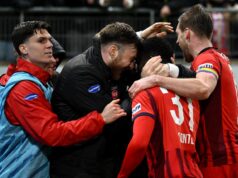 Muitos gols, já que Heidenheim e Stuttgart compartilham seis gols.