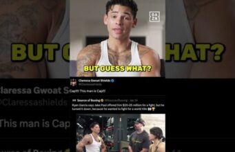 Ryan Garcia responde aos comentários de Claressa Shields sobre a oferta de luta de Jake Paul 😳 – Boxing News