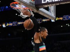 Wim Beniyama, do Spurs, cai 40 em 26 minutos contra o Lakers, queria mais