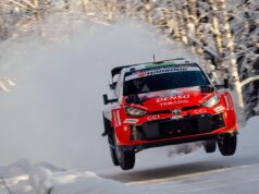 Evans alcançou a vitória com o Toyota marcando 1-2-3-4