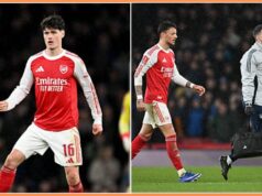 O que Christian Norgaard fez durante Arsenal x Wigan antes da mudança de Ben White