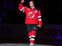 Devils homenageiam Jack Hughes pelo gol de ouro olímpico