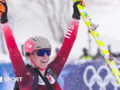 O alpinismo celeste em condições de nevasca fez sua estreia olímpica.