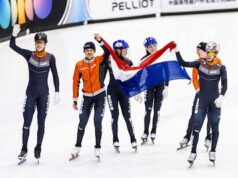 Programa olímpico | Patinadores de velocidade em pista curta competem pela primeira vez. Há chance de ganhar uma medalha no revezamento medley.