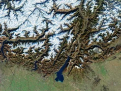 As Olimpíadas de Inverno na Itália são impressionantes vistas do espaço