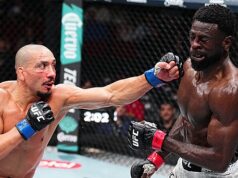 O hiperativo Carlos Leal derruba Chidi Njokuani na Cidade Espacial