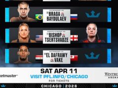 O PFL Chicago adiciona três batalhas ao seu projeto de lei de 11 de abril.