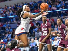 Coty McMahon, nº 17 Ole Miss, demoliu nº 21 Tennessee.