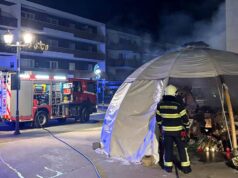 Em fotos | Suíça: Memorial às vítimas do incêndio em Crans-Montana destruído por um incêndio