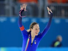 A patinadora de velocidade Gina Lulobegida conquistou o primeiro ouro em casa da Itália nos Jogos