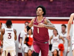 Florida St. está subindo para 0,500 com o Boston College abaixo.