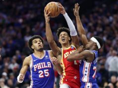 Jalen Johnson tinha 32 quando os Hawks ultrapassaram os 76ers