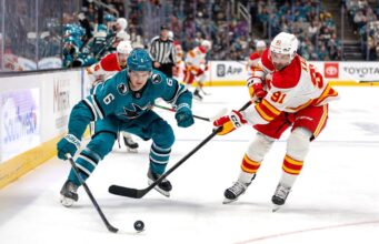 Flames marca 4 gols consecutivos e continua domínio dos Sharks