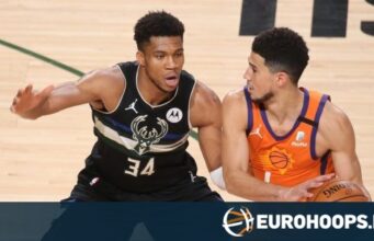 Giannis para Devin Booker: “Se usarmos a mesma camisa, serei como Isaiah Stewart. Lutarei por você.”