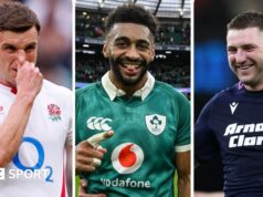 Pontos de discussão das Seis Nações: Finn Russell, George Ford, Antoine DuPont e Robert Bloquon