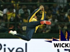 Nissanka fez uma jogada incrível para remover Maxwell.