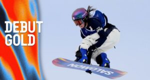 O japonês Fukada ganhou a medalha de ouro no estilo de inclinação nas primeiras Olimpíadas.