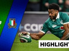 A Irlanda se recuperou no segundo tempo para vencer a Itália.