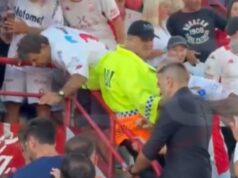 O que acontecerá com o torcedor do Huracán que deu um soco em um jogador do San Lorenzo: a dura sanção que receberia