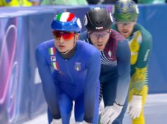 Corey perdeu o primeiro lugar na pista de esqui de 1000m