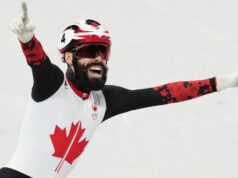 Steven Dubois, do Canadá, conquistou a medalha de ouro nos 500m curta distância masculinos