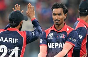 Copa do Mundo T20: O Nepal estabeleceu para a Escócia uma meta de 170 corridas.