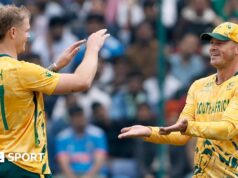 Copa do Mundo T20: a África do Sul derrotou os Emirados Árabes Unidos na última partida do grupo.