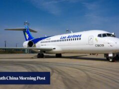 O jato C909 da China recebeu um impulso internacional com financiamento para a companhia aérea adotá-lo